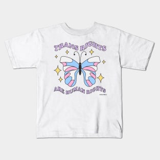 trans rights butterfly Kids T-Shirt